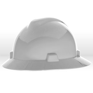 MSA Full Brim V-Gard Hard Hat with Ratchet Suspension | Safety Guardian